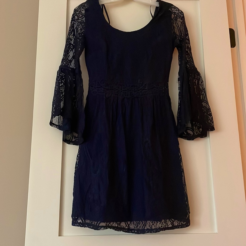 BCX lace navy blue dress